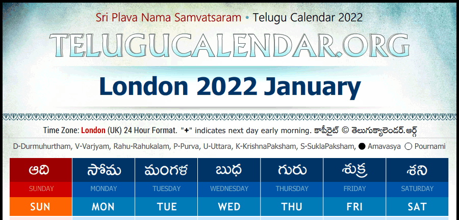 October Telugu Calendar 2022 London Telugu Calendar 2022 Festivals & Holidays