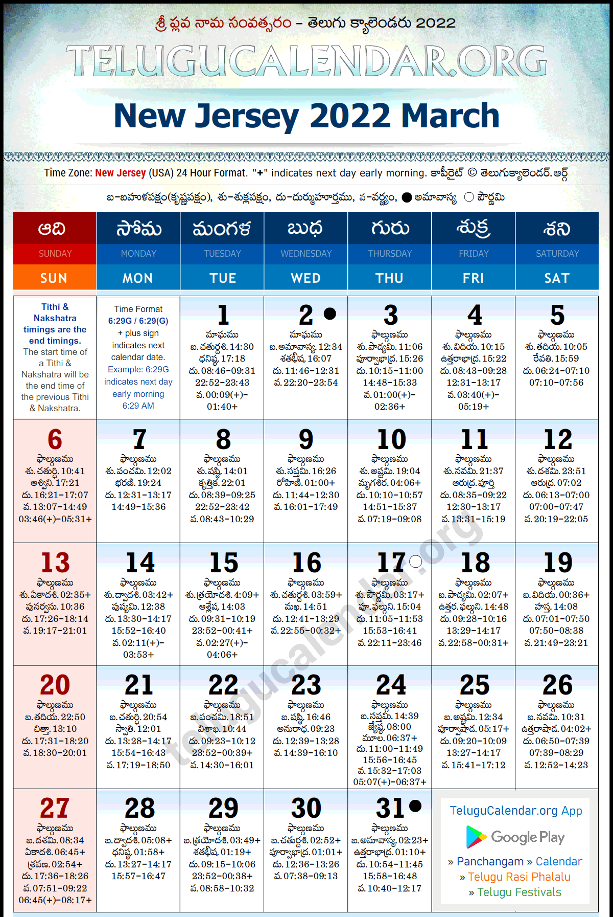 New Jersey 2022 March Telugu Calendar Festivals Amavasya Pournima Tithi New Jersey 2022 March Telugu Calendar Festivals Amavasya Pournima Tithi