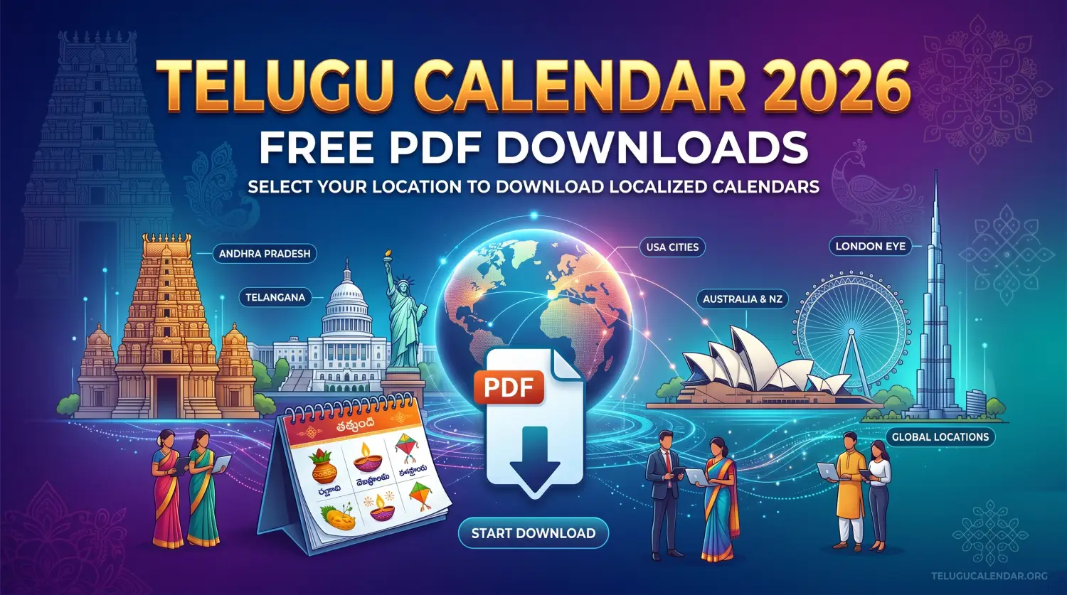 All Locations - Free Telugu Calendar 2026 PDF Downloads