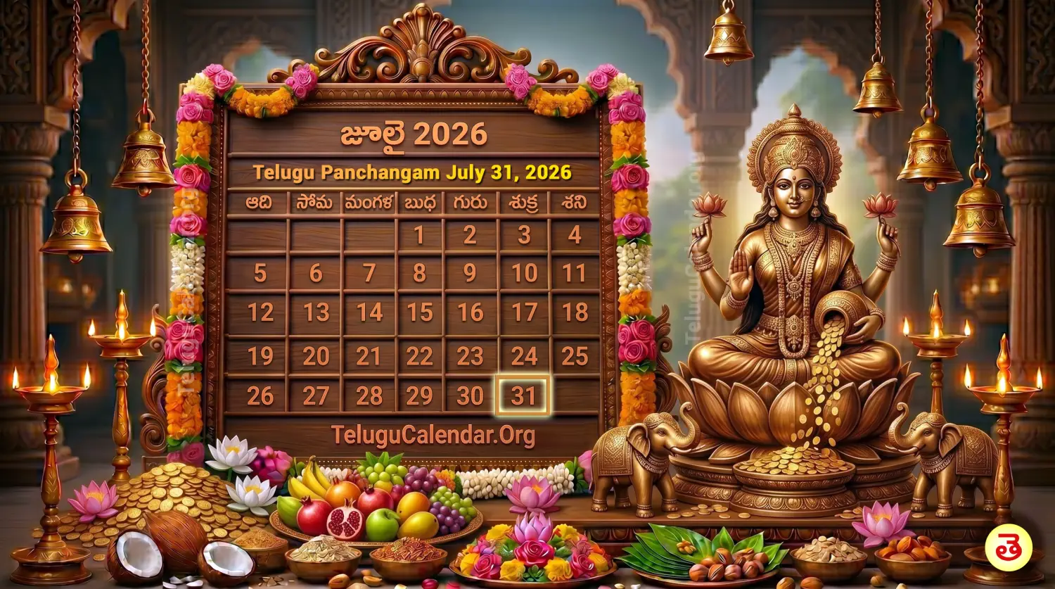 రేపటి పంచాంగం జూలై 31, 2026