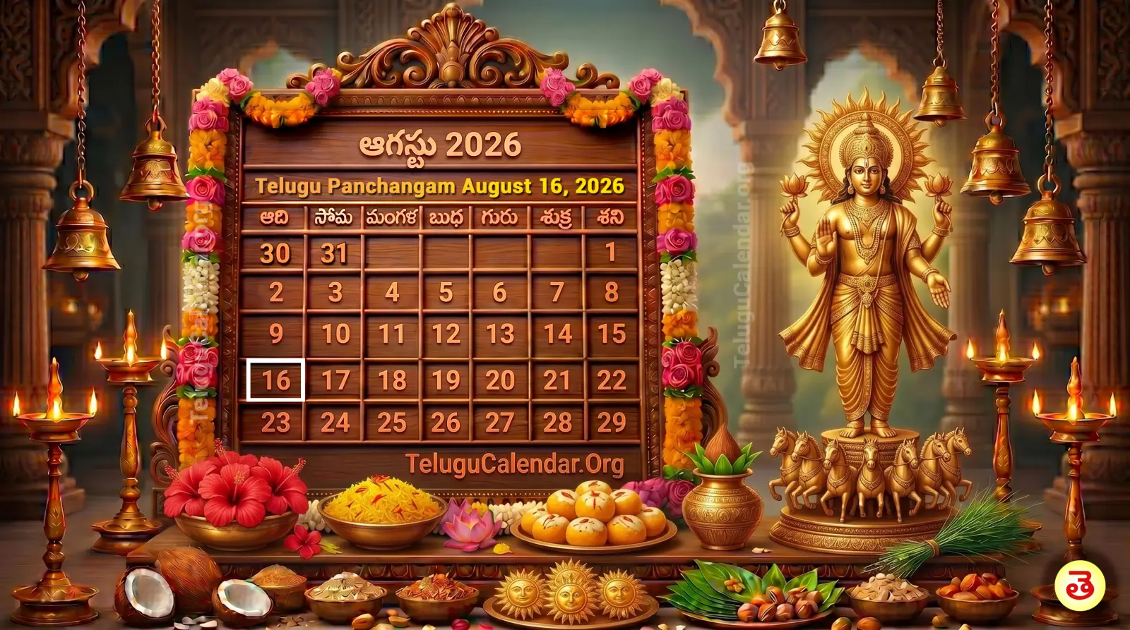 నేటి పంచాంగం ఆగష్టు 16, 2026