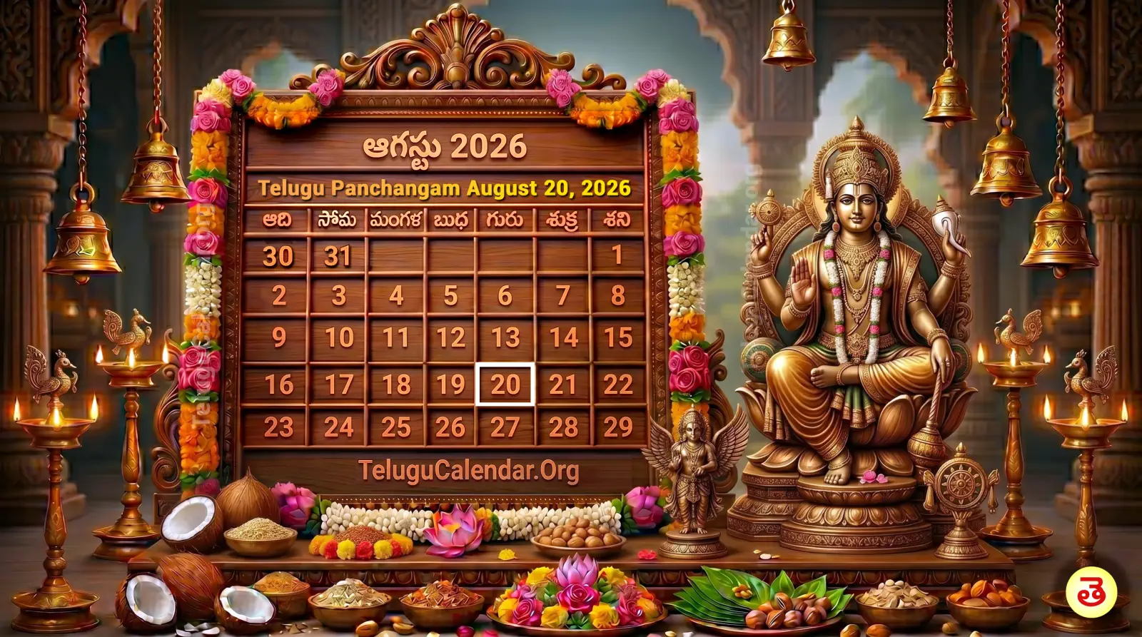రేపటి పంచాంగం ఆగష్టు 20, 2026