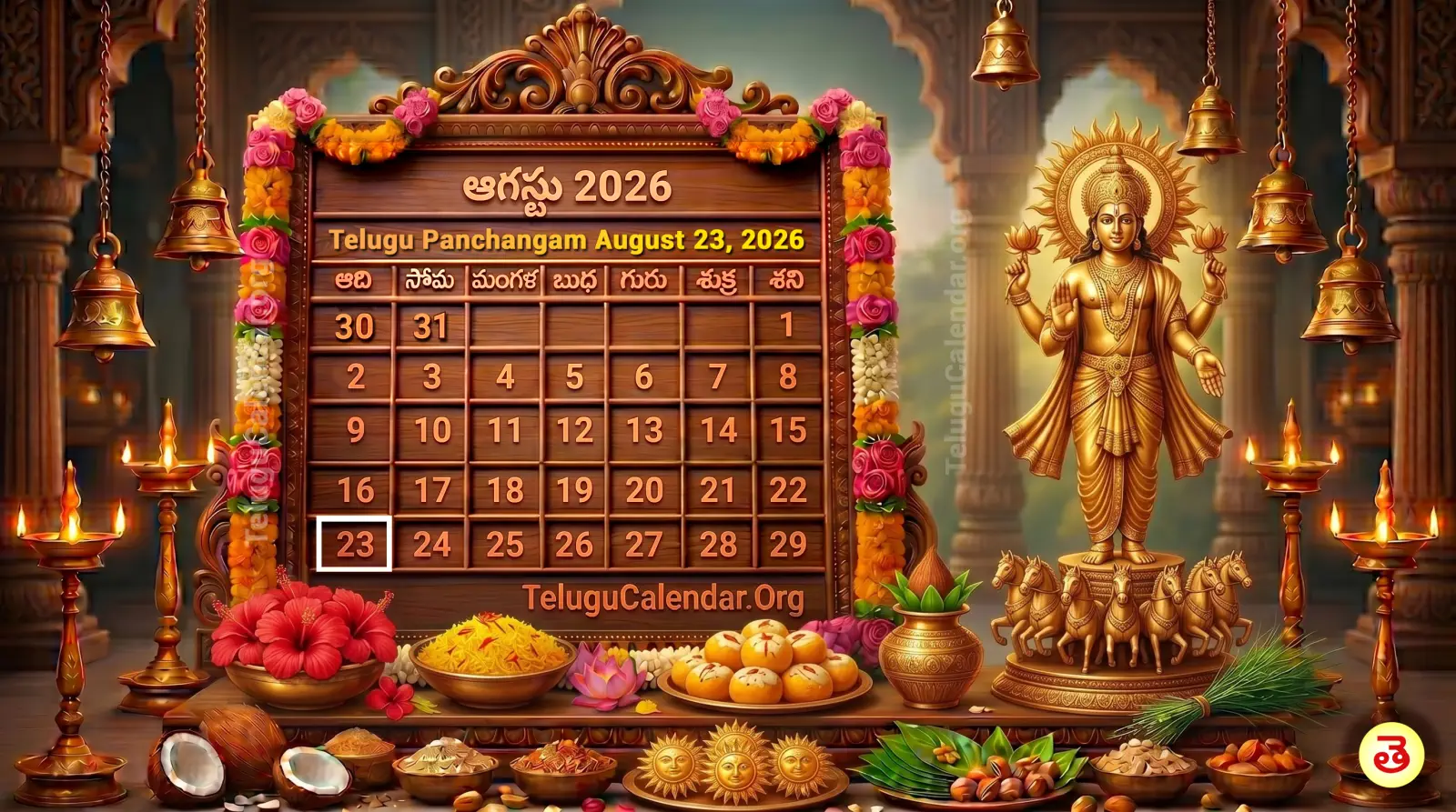 నేటి పంచాంగం ఆగష్టు 23, 2026