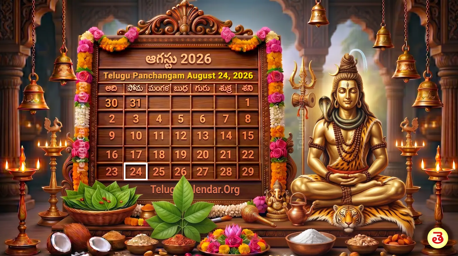 రేపటి పంచాంగం ఆగష్టు 24, 2026